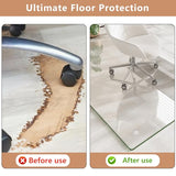 Tempered Glass Chair Mat for Carpet & Hard Floor, 46"x55" Office Chair Mat