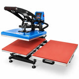 Double Station Heat Press Machine, 16x24in Dual Slide Out Auto‑Open Digital