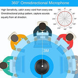 Conference USB Microphone, Computer Desktop Mic with LED Indicator, Plug & Play Omnidirectional Condenser PC Laptop Mics for Online Meeting