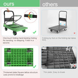 Push Cart, Folding Mobile Platform Trolley,Thickened and Reinforced, 360° Swivel Wheels, 35.4 “L x 23.6 ”W, 1323 lb