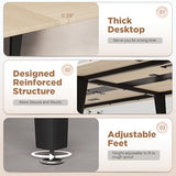 Homall 8FT Conference Table, 94.48L x 47.24W x 29.92H Inches Meeting Table with Cable Grommets, Seminar Boardroom Table Workstation for Office Conference, Meeting Room (Light Wood Grain)
