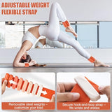 INDEPANDIA Wrist & Ankle Weights for Women and Men, 4lbs Pair Adjustable Silicone Weighted Bangles for Arm & Leg Workouts, Gradient Orange