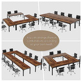 Tribesigns 78.74-Inch Conference Table Set,13FT Conference Room Table, Large Rectangle Meeting Seminar Tables