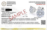 IGI Certified Lab Grown Diamond Stud Earrings