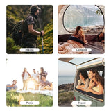 BUERTS Camping Sleeping mat and Inflatable Pillow - Set, Portable, Ultra-Light, Thickened, Quick to inflate in 30s, can be Spliced. Suitable for Backpacking, Hiking, Camping and Other Scenes