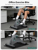 LUBBYGIM Mini Exercise Bike, Under Desk Bike Pedal Exerciser for Seniors & Physical Therapy, Electric Motorized Foot Pedal Machine