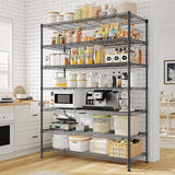 82.6H Metal Shelving Unit 7 Tier Storage Shelves Adjustable Wire Shelving Metal Wire Shelf Pantry Shelves
