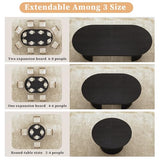 HUAHUU Extendable Round Dining Table for 4-8, 39in-77in Long Large