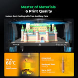 3D Printer, Multi Color Printing with New CFS 600mm/s High-Speed Full Auto-Leveling Dual Al Camera Next-Gen Direct Drive Extruder Large