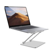 DTTLYQF Aluminum Laptop Stand Portable Folding Storage Enlarged Neck Guard Tablet(White-Fruit peach5)