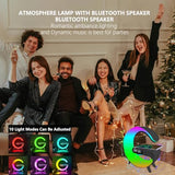 Wireless Speaker Charger Light, LED Bedside Lamp 4-in-1 Alarm Clock, Mood Light, Speaker & Wireless Charger(Black)