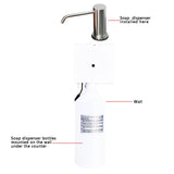 EXVEST Automatic Touchless Soap Dispenser for Kitchen Sink, Brushed Nickel, High Capacity, Durable Material, Multiple Power Supply Modes, Versatile Use, Liquid Soap, Shampoo, Hand Sanitizer