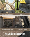 FanttikOutdoor Zeta C8 Pro Max Instant Cabin Tent 8 Person Camping Tent Setup in 60 Seconds with Rainfly & Windproof Portable with Carry Bag for Family Camping & Hiking, Upgraded Ventilation, Khaki