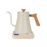 Gooseneck Electric Kettle,Electric Kettles, ±1℉ Temperature Control, Ultra-Quiet 304 Stainless Steel, for Coffee, Tea & Milk, Auto Boil Detection, 8 Safety Protections & Memory Function(white, 0.9L)