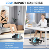 ANCHEER Under Desk Elliptical Machine, Electric Seated Pedal Exerciser, Mini Elliptical Machines for Seniors, LCD Display Monitor, Remote Control, Leg Exerciser for Home (Training Grey)