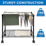 Mount-It! Rolling File Cart with Locking Casters, Mobile Filing Cabinet for Letter and Legal Size Folders