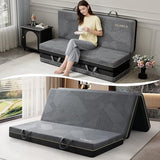 GEMBED Tri Folding Mattress King Size - 6 Inch Foldable Floor Sofa Bed