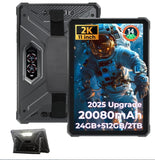 CHANDUELEC R9 Plus Rugged Tablet 11 inch Android 14 Tablets, 20080mAh Waterproof Tablet, 2K 24GB+512GB/2TB TF Work Tablets, 64MP+16MP Octa-Core IP68&IP69K/4G Dual SIM/5G WiFi/Face ID/GPS/OTG