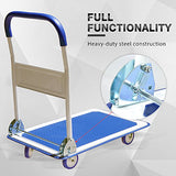 Push Cart Dolly by Wellmax, Moving Platform Hand Truck, Foldable for Easy Storage