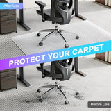 Easy Rolling Hard Mat for Office Chair on Carpets, Anti-Slip Carpet Protector Mat Clear