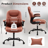 Nexthro Executive Office Chair PU,Leather Office Chair with Wheels,360° Swivel Rolling Chair with Padded Arms, Ergonomic Computer Chair