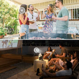 LETOUR Camping Fan with Led Light,Rechargeable Camping Fan 4 Speed Modes Ten Fan with Hanging Hook for Travel Camping Tent Office