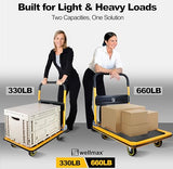 Push Cart Dolly by Wellmax, Moving Platform Hand Truck