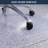 Chair Mat for Carpet, SALLOUS 46" x 60" Office Chair Mat for Carpeted Floors, Heavy Duty Vinyl Floor Mat (Clear, Rectangular)