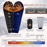 BUERTS Down Backpacking Sleeping Bag 680FP. Cold Weather Sleeping Bag 0°F-32°F (Multiple Temperature Options), XL Large 4 Season Sleeping Bag for Adults Camping Hiking Mountaineering