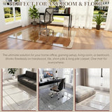 Tempered Glass Office Chair Mat for Carpet & Hardwood Floor