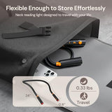 LifeZoom Neck Reading Light, Rechargeable Book Light for Reading at Night, 660nm Red Light & White Modes, Flexible 360° Bendable, Lightweight for Reading, Travel, Eye Care, Better Sleep & Recovery