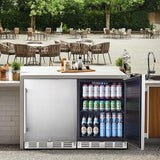 Kalamera Beverage Refrigerator, 24 inch Under Counter Beverage Cooler