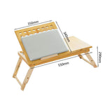 NRFJFOP Laptop Stand Lap Desk Table with Adjustable Leg Foldable Breakfast Serving Bed Tray