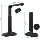 Portable Document Scanner with OCR, 23MP HD Camera, A2 Max Capture Size, Video Display Stand, Foldable Design for Windows & Mac Users, Easy Storage