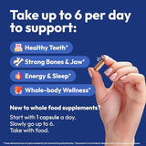 Strong Jaw Tooth Restore for Adults with Remineralizing Gum Support 180 Capsules Made in USA - Teeth Vitamins for Strong Teeth Bone Health Supplement Calcium Vitamin D3 Hydroxyapatite Enamel Repair