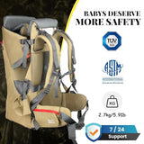 WIPHA Lightweight Baby Carrier Backpack - Adjustable & Ergonomic Hiking Child Carrier with Sunshade, Insulated Pocket, Comfortable for Toddlers & Parents (Sand)