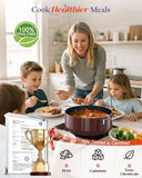 Nuwave Essential Series 5PC Ceramic Cookware Set PFAS-Free, G11 Duralon Blue Coating, Pots and Pans Set Non Stick, Dishwasher Safe