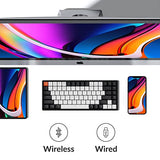 USB Wired Mechanical Keyboard with Keychron Super Red Switch/Double-Shot Keycaps/RGB Backlight