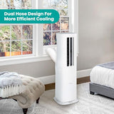 Hisense 8,000 BTU Portable Inverter Air Conditioner with Dehumidifier, Quiet Operation & Dual Hose Design, AC Heater Combo Unit for Room in White