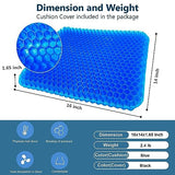 Egg Gel Seat Cushion, Breathable Gel Cushion Chair Pads with Non-Slip Cover for Home Office Car Wheelchair