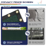 Privacy Fence Screen 6'x50' Heavy Duty Windscreen Fencing Mesh Fabric Shade