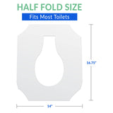 Reli. Toilet Seat Covers (2000 Pcs, 8 Packs of 250) | Disposable Toilet Seat Cover - Flushable - 14x16" (Half-Fold) | Paper Liners for Restroom, Bathroom, Travel, Camping, Kids Potty Training