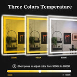 WTTY 48" x 40" LED Bathroom Mirror with Light | Anti-Fog
