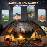 VALEHOWL 4 Inch Thick Camping Sleeping Pad with Internal Straps - R Value 4.0 for 4 Seasons, Durable & 100% Waterproof Outdoor Air Mattress, Lightweight Sleeping Mat for Hiking, Backpacking, Travel