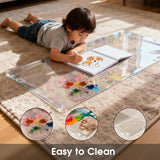 ProsperJoyChant Elasticity Clear Chair Mat 40" x 60" - Transparent Protective Floor Mat for Hardwood