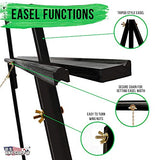 Art Supply 64" Black Wooden Easel Stand (12 Pack) - Adjustable A-Frame Tripod for Painting, Drawing & Signs - Lightweight Easels