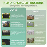 Mondaria Outdoor Semi-Closed Fence Privacy Screen, 6ft(H) x 48" ft(W) Wood Plastic Composite Fence Panels