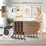 47.2in Folding Conference Table, Modular Meeting Table with Wheels