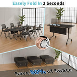 Folding Conference Room Tables with Wheel -Modern Large Modular Conference Table