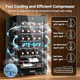BODEGA COOLER 24 Bottle Wine Cooler, 2.5 Cu.Ft Mini Fridge with Lock